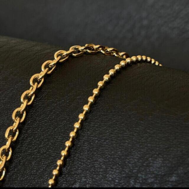Ameri VINTAGE(アメリヴィンテージ)の新品未使用 stainless18kgf chain necklace gold レディースのアクセサリー(ネックレス)の商品写真