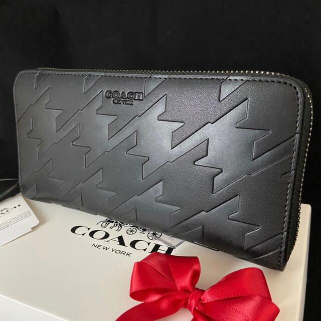 COACH(コーチ)のプレゼントにも❤️コーチ ラウンドジップ 烏格子 長財布 メンズのファッション小物(長財布)の商品写真