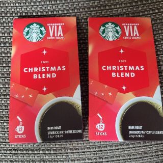 スターバックスコーヒー(Starbucks Coffee)のスターバックス ヴィアVIA 2021クリスマスブレンド12本入★２箱24本(コーヒー)