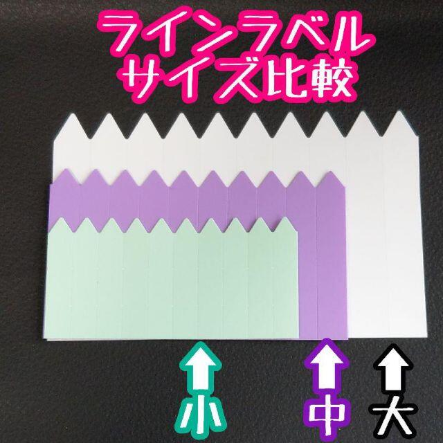 ◎ 100枚 ◎ 10色 ( 小 ) ラインラベル 園芸ラベル カラーラベル ハンドメイドのフラワー/ガーデン(プランター)の商品写真