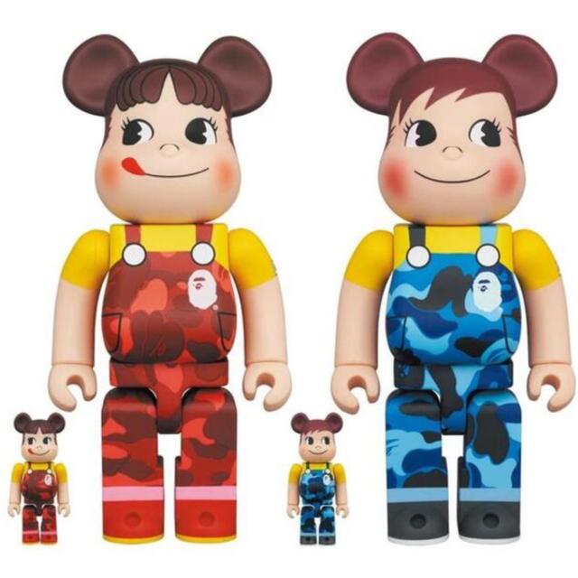 MEDICOM TOY(メディコムトイ)のBE@RBRICK BAPE ペコちゃん ポコちゃん 100% 400% 4体 エンタメ/ホビーのおもちゃ/ぬいぐるみ(キャラクターグッズ)の商品写真