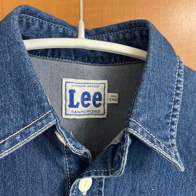 Lee(リー)のLee デニムシャツワンピ　140 キッズ/ベビー/マタニティのキッズ服女の子用(90cm~)(ワンピース)の商品写真