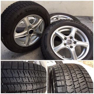 BALMINUM社外15×6J+53ホイールスタッドレス195/65R15ノア等(タイヤ・ホイールセット)