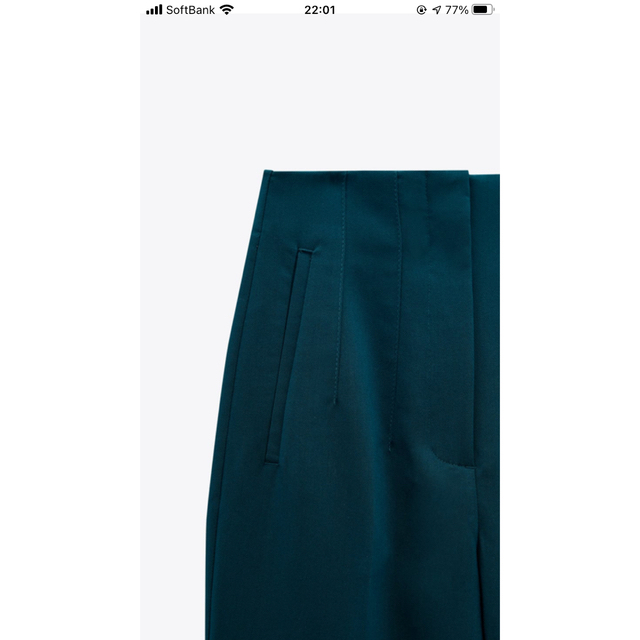 ZARA(ザラ)のZARA 美品ハイウエストパンツ オイル36 S レディースのパンツ(クロップドパンツ)の商品写真