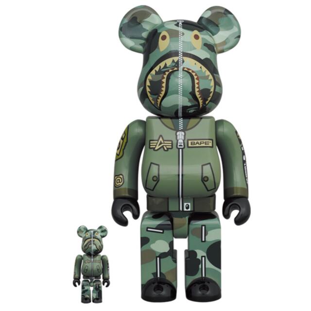 フィギュアBAPE ALPHA Be@rbrick 100% 400%