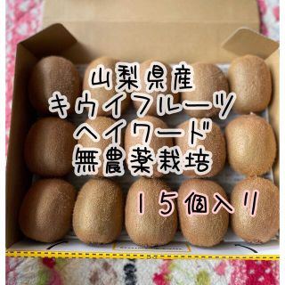 山梨県産　無農薬　キウイフルーツ　ヘイワード15個入り(フルーツ)