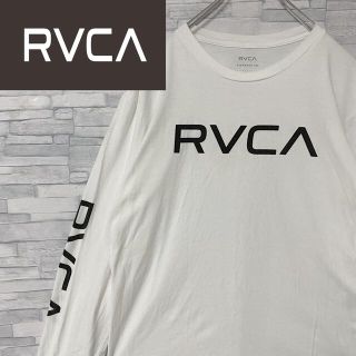 ルーカ(RVCA)のルーカ　RVCA Tシャツ　長袖　袖ロゴ　ホワイト　L(Tシャツ/カットソー(七分/長袖))