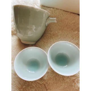 【専用】波佐見焼 青磁 半酒器セット(食器)