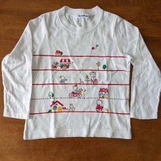 ファミリア(familiar)の110　familiar　白　（赤ライン）(Tシャツ/カットソー)