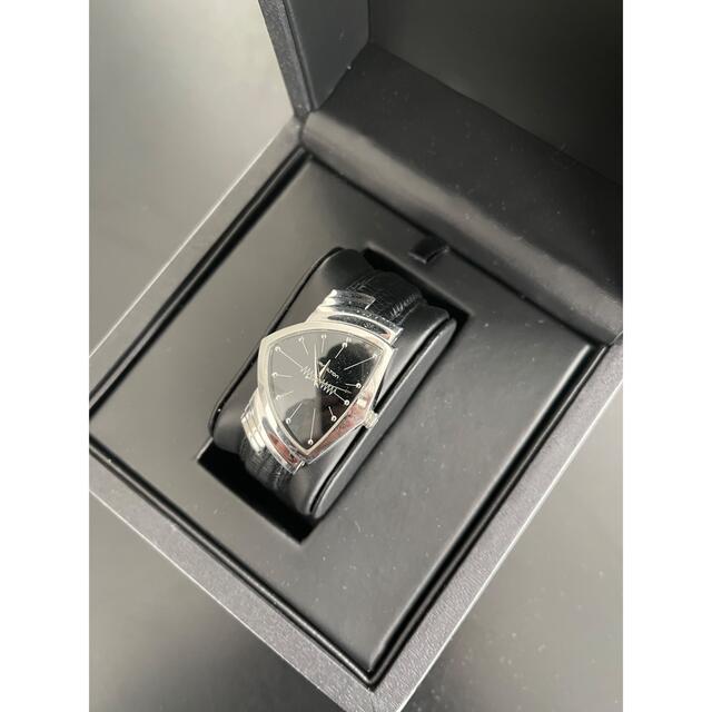Hamilton(ハミルトン)のハミルトン　ベンチュラ　ブラックレザー　シルバー　腕時計　HAMILTON メンズの時計(腕時計(アナログ))の商品写真
