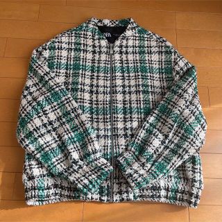 ZARA - ZARA ザラ チェックテクスチャーボンバージャケットの通販 by