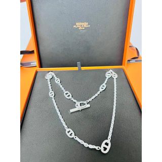 HERMES シェーヌダンクル ファランドール120 ネックレス シルバー925