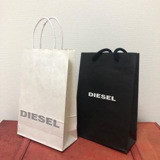 ディーゼル(DIESEL)のDIESEL ディーゼル ショッパー 白 黒 2セット ショップ袋 紙袋(ショップ袋)