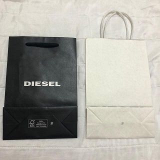 DIESEL - DIESEL ディーゼル ショッパー 白 黒 2セット ショップ袋