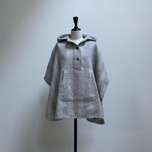 argue SHETLAND WOOL LINEN VINTAGE PONCHO - ポンチョ