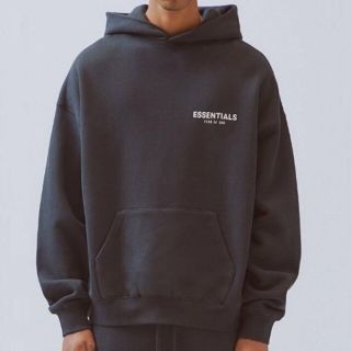 フィアオブゴッド(FEAR OF GOD)のESSENTIALS PHOTO HOODIE BLACK Mサイズ(パーカー)