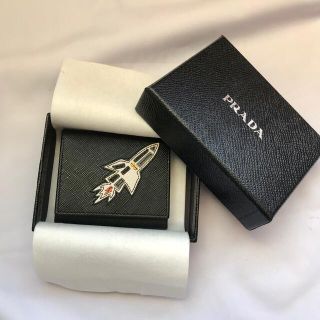 プラダ(PRADA)の【極美品】PRADA プラダ　コインケース　ロケット　サフィアーノ　ブラック(コインケース)