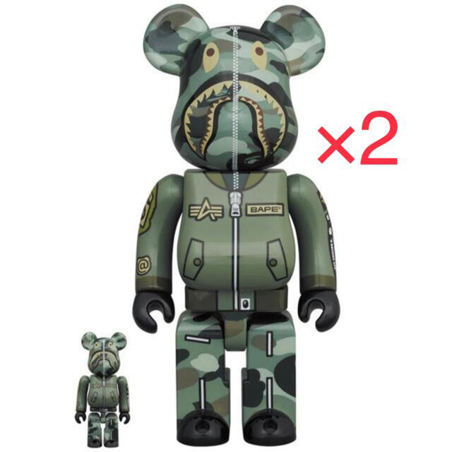 BAPE × ALPHA BE@RBRICK 100% & 400%