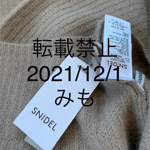 SNIDEL(スナイデル)のSNIDEL ラクーンミニニット　ベージュ レディースのワンピース(ミニワンピース)の商品写真