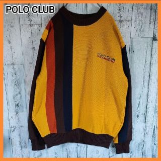 ポロクラブ(Polo Club)のポロクラブ ワンポイントロゴ刺繍 マルチレアカラー Lストライプ ニットセーター(ニット/セーター)