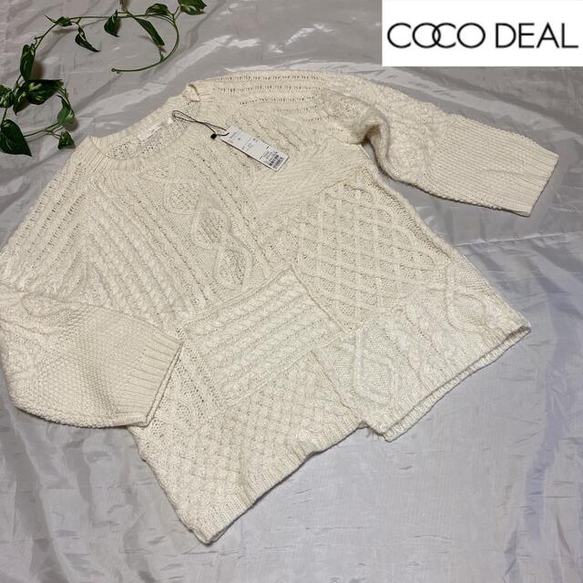 COCO DEAL(ココディール)の【新品、タグ付】★COCO DEAL★ココディールニット Lサイズ レディースのトップス(ニット/セーター)の商品写真