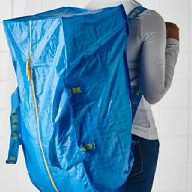 IKEA(イケア)の新品イケア大容量♪2枚♪新品⭐IKEA キャリーバッグ トロリー♪持ち運びに便利 レディースのバッグ(エコバッグ)の商品写真
