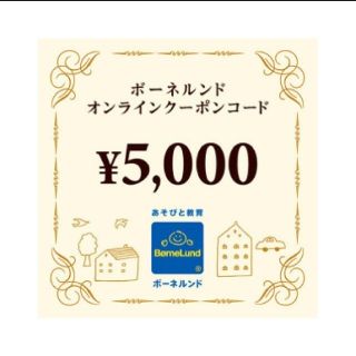 ボーネルンド(BorneLund)の専用！ボーネルンドオンラインクーポン5000円分(ショッピング)