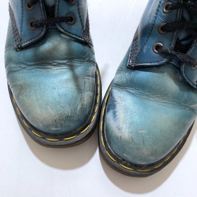 Dr.Martens(ドクターマーチン)のヴィンテージ品ドクターマーチン 8ホール ブーツ 古着 希少メタルブルー UK5 メンズの靴/シューズ(ブーツ)の商品写真