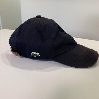 ラコステ(LACOSTE)のLACOSTE ラコステ キャンバス　キャップ　黒　ブラック　ワニロゴ(キャップ)