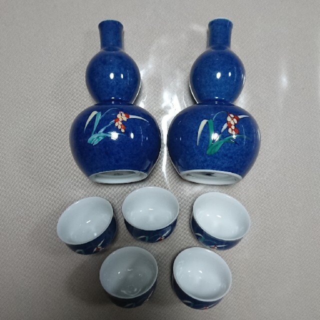 有田焼☆小樽窯☆瓢箪形 徳利 お猪口 セット☆酒器☆伊万里焼☆