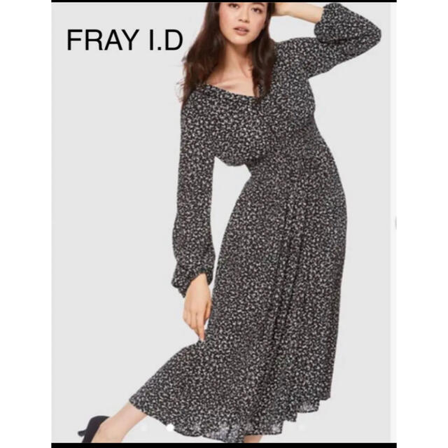 フレイアイディー ヴィンテージナローワンピース 黒 - ロング ... fray.id ヴィンテージナローワンピース