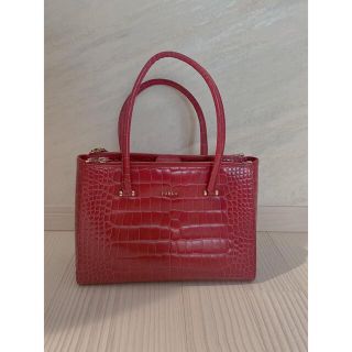 FURLA クロコダイル　バッグ(ハンドバッグ)