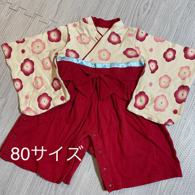 袴ロンパース 80 女の子 キッズ/ベビー/マタニティのベビー服(~85cm)(和服/着物)の商品写真