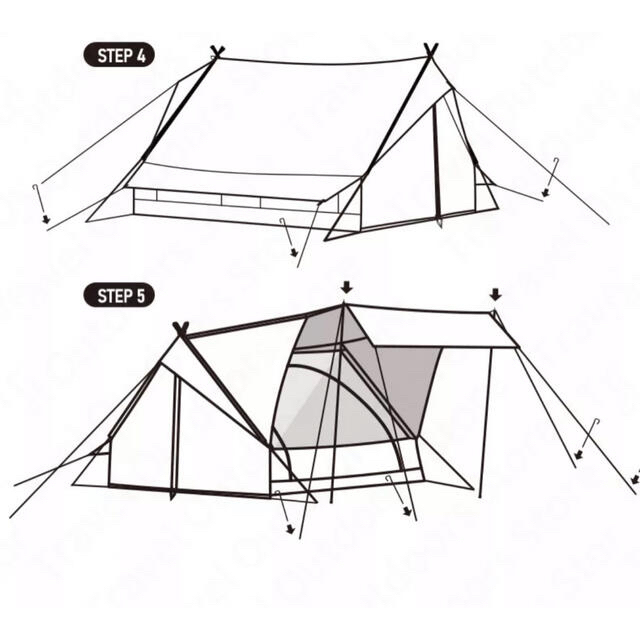 Snow Peak(スノーピーク)の【日本未発売/新品】ネイチャーハイク コットンA型テント Extend4.8 スポーツ/アウトドアのアウトドア(テント/タープ)の商品写真