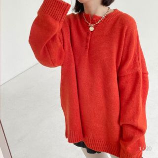 トゥデイフル(TODAYFUL)のnugu. Button henry loose knit(ニット/セーター)