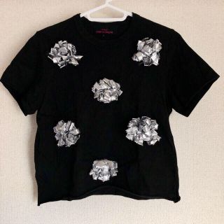 コムデギャルソン(COMME des GARCONS)のtricot COMME des GARÇONS ポンポン Tシャツ 黒(Tシャツ(半袖/袖なし))