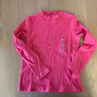 ユニクロ(UNIQLO)のUNIQLO リブT（120 ピンク）(Tシャツ/カットソー)