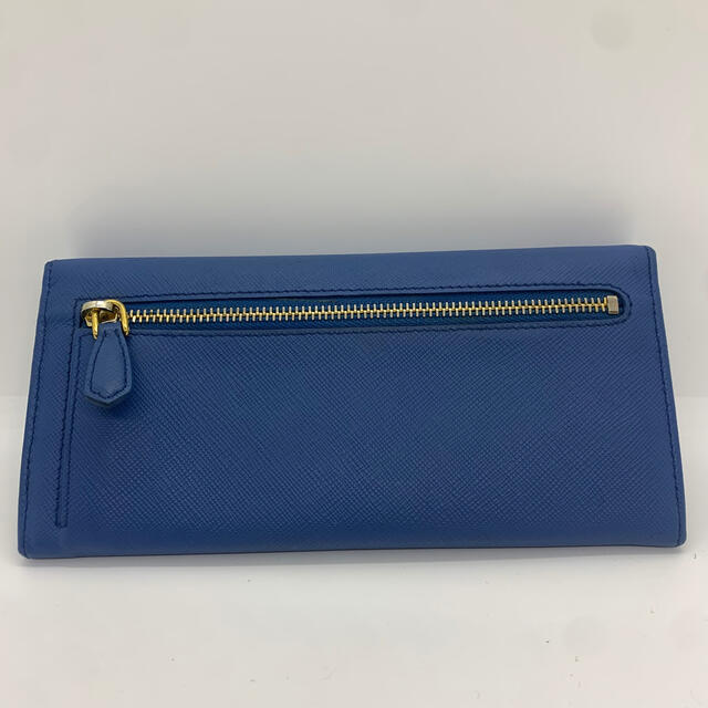 極美品✨】PRADA サフィアーノ リボン 長財布 青 ブルー 極美品✨】PRADA サフィアーノ リボン 長財布 青 ブルー
