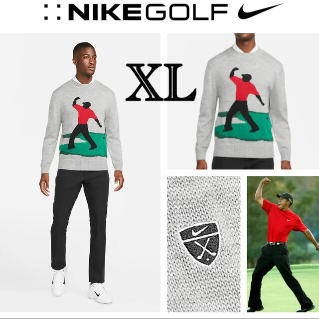 NIKE(ナイキ)のナイキ　タイガーウッズ　ゴルフセーター　XL スポーツ/アウトドアのゴルフ(ウエア)の商品写真
