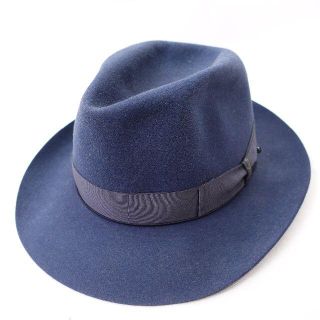 ボルサリーノ(Borsalino)のBORSALINO　フェルトハット アレッサンドリア　メンズ　ブルー(ハット)