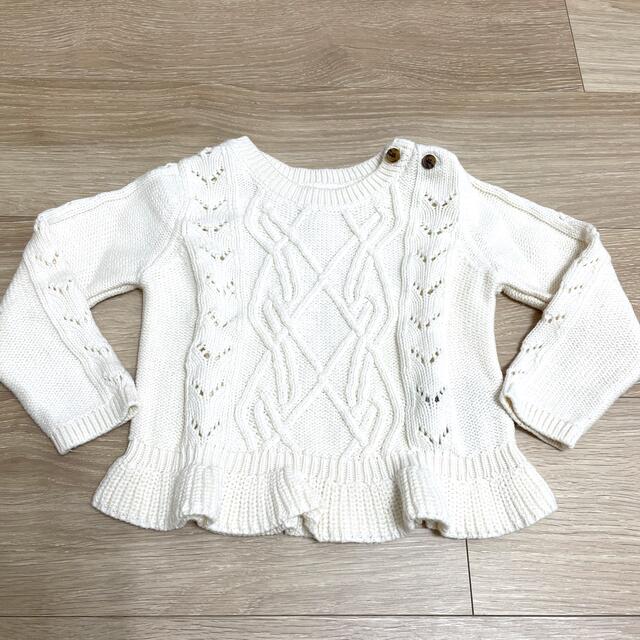 babyGAP(ベビーギャップ)の断捨離！GAP♡ペプラムニット90 キッズ/ベビー/マタニティのキッズ服女の子用(90cm~)(ニット)の商品写真