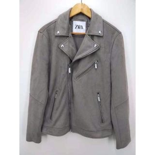 【新品】 ZARA フェイク スエード ライダース ジャケット