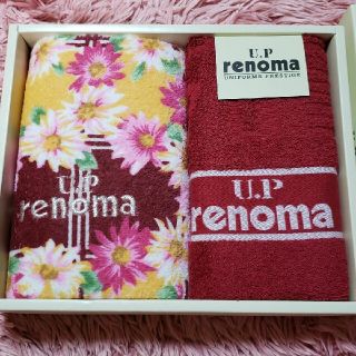 ユーピーレノマ(U.P renoma)のrenomaフェイスタオルウォッシュタオル二枚セット(タオル/バス用品)