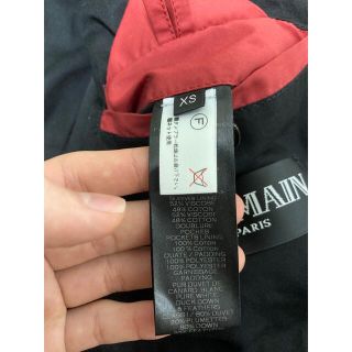 BALMAIN - バルマン BALMAIN ワインレッド バイカーダウン ジャケット