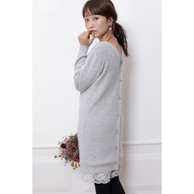 Apuweiser-riche♡裾レースキャミ付き3wayニットワンピース♡美品