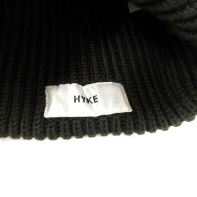 HYKE(ハイク)のハイク 帽子 ニット帽 ニットキャップ ワッチキャップ ビーニー ウール カーキ レディースの帽子(その他)の商品写真