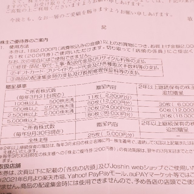 そらさま　専用　上新電機　株主優待5000円分三冊　15000円分 1