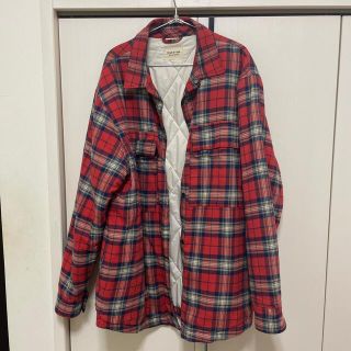 フィアオブゴッド(FEAR OF GOD)の fear of god シャツジャケット　L レッド(シャツ)