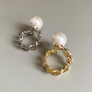 エナソルーナ(Enasoluna)のPoint pearl chain silver ring No.739(リング(指輪))