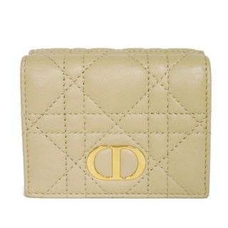 ディオール(Dior)のディオール カロ コンパクトウォレット CDロゴ カナージュ ベージュ(財布)